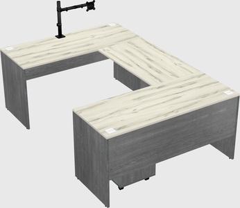 U-shaped desk