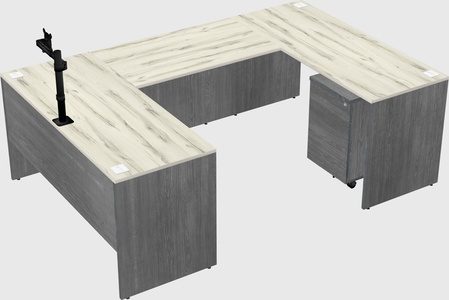 U-shaped desk