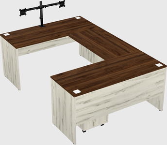 U-shaped desk