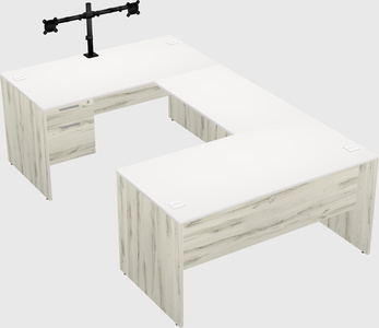 U-shaped desk