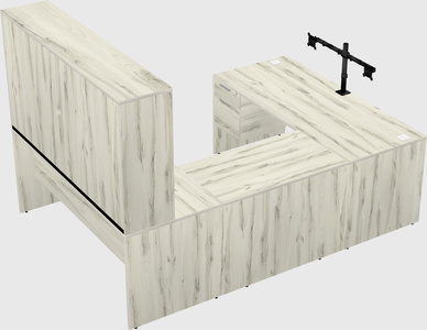 U-shaped desk
