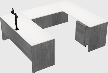 U-shaped desk