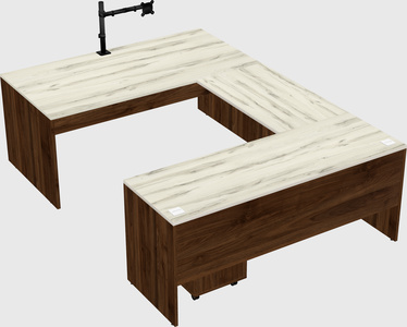 U-shaped desk