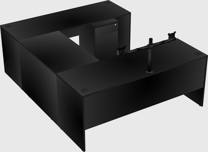 U-shaped desk