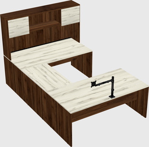U-shaped desk