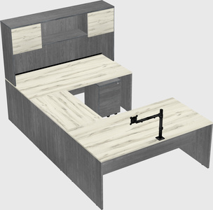 U-shaped desk