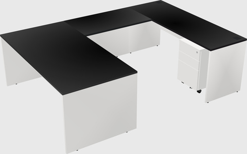 U-shaped desk