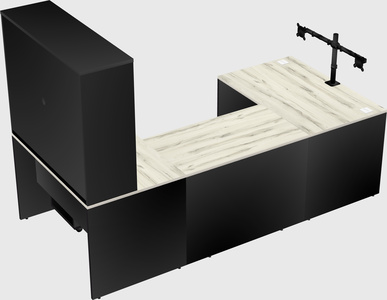 U-shaped desk