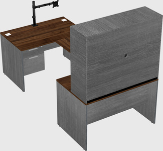 U-shaped desk