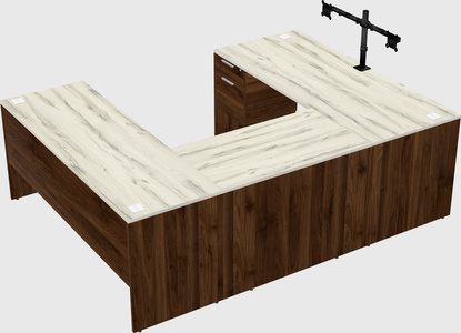 U-shaped desk