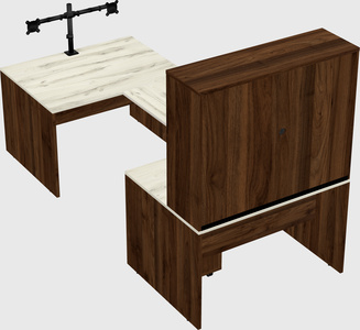 U-shaped desk