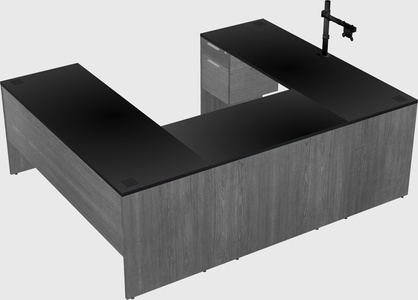 U-shaped desk