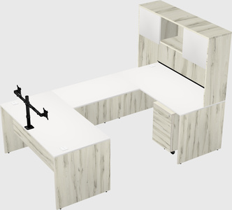 U-shaped desk