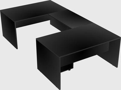 U-shaped desk