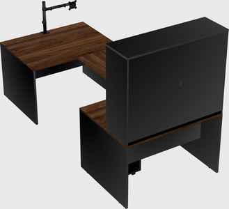 U-shaped desk