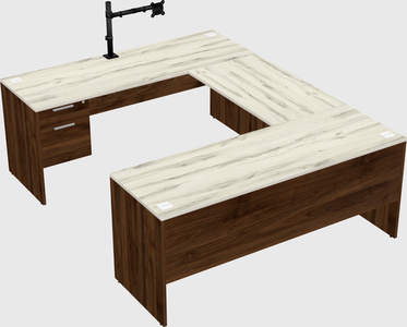 U-shaped desk