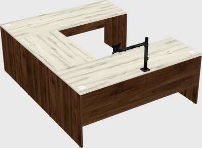 U-shaped desk