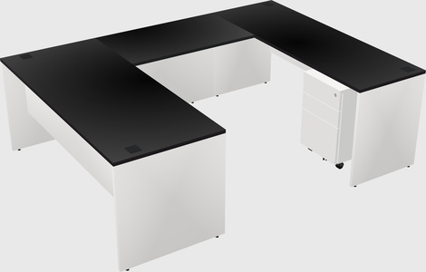 U-shaped desk
