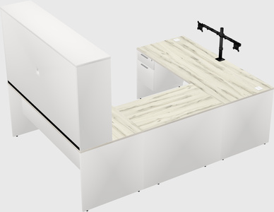 U-shaped desk