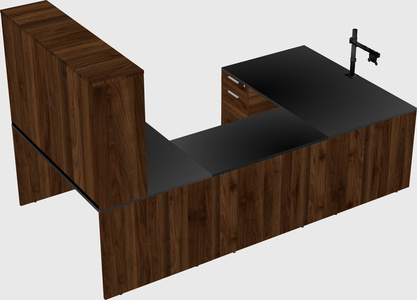 U-shaped desk