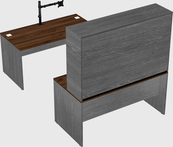 U-shaped desk