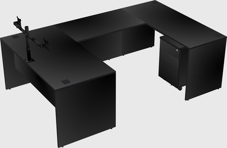 U-shaped desk