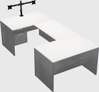 U-shaped desk