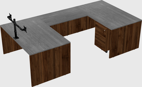 U-shaped desk