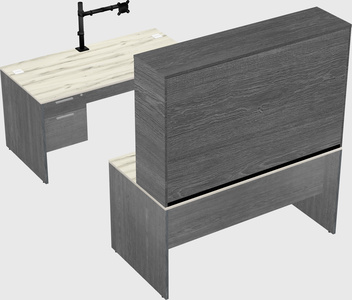 U-shaped desk