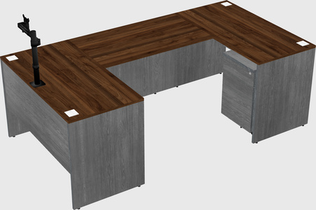 U-shaped desk