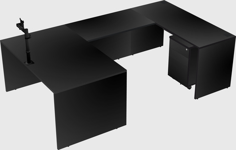 U-shaped desk