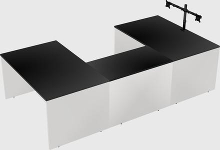 U-shaped desk