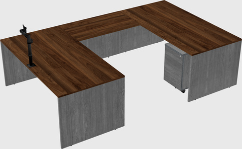 U-shaped desk