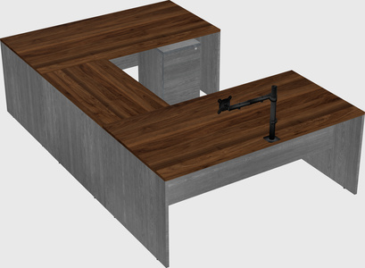 U-shaped desk