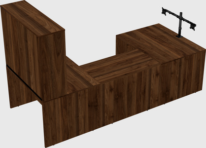 U-shaped desk