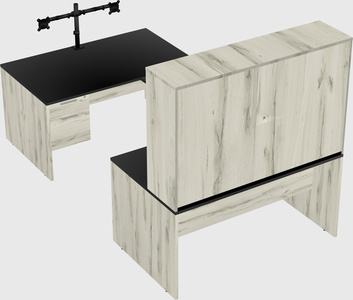 U-shaped desk
