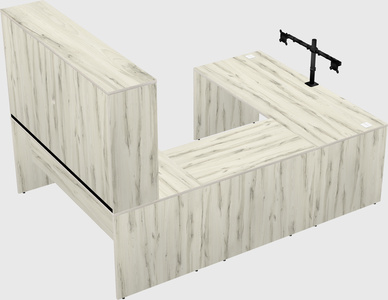 U-shaped desk