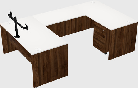 U-shaped desk