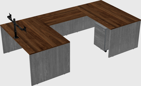 U-shaped desk