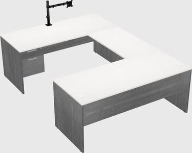 U-shaped desk