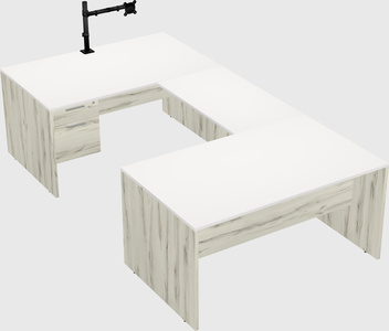 U-shaped desk