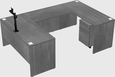 U-shaped desk
