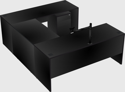 U-shaped desk