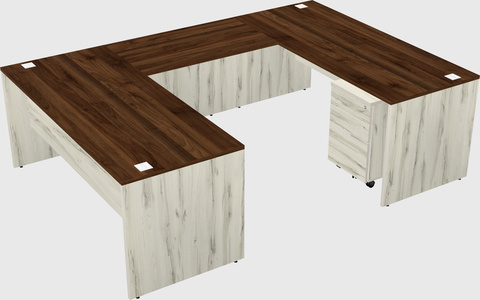 U-shaped desk