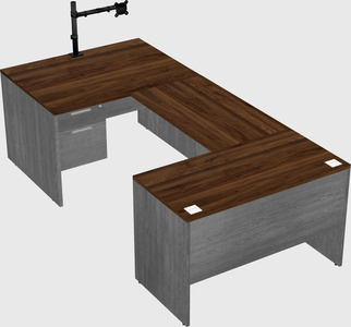 U-shaped desk