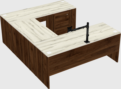 U-shaped desk