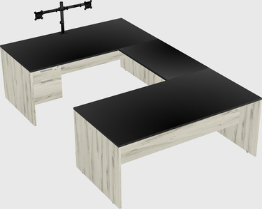 U-shaped desk