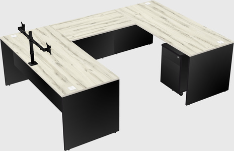 U-shaped desk