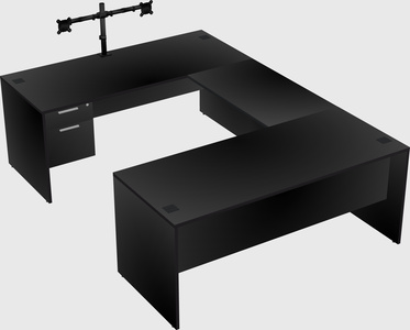 U-shaped desk