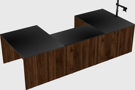 U-shaped desk
